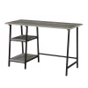 Convenience Concepts 303107WGYBL Designs2Go Trestle Wood Metal Desk
