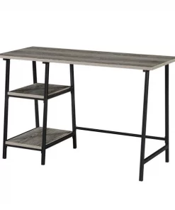Convenience Concepts 303107WGYBL Designs2Go Trestle Wood Metal Desk