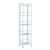 Convenience Concepts 8016SF Xtra Storage Five-Tier Folding Shelf - Green; Metal - 13 x 11.25 x 57.75 in.