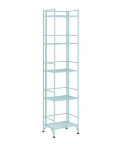 Convenience Concepts 8016SF Xtra Storage Five-Tier Folding Shelf - Green; Metal - 13 x 11.25 x 57.75 in.