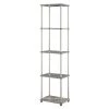 Convenience Concepts 161010GYM Designs2Go No-Tools Five-Tier Tower - Gray; Wood - 15.75 x 11.75 x 63.25 in.