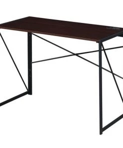 Convenience Concepts 090111ESBLEL 39.5 x 19.75 x 29.5 in. Xtra Folding Desk with Charging Station; Espresso & Black