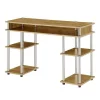 Convenience Concepts 131436EO 47.25 x 15.75 x 30 in. Designs2Go No Tools Student Desk with Shelves; Espresso