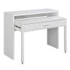 Convenience Concepts 090220W Newport JB Console & Sliding Desk with Drawer & Riser; White