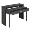 Convenience Concepts 090220CGY Newport JB Console & Sliding Desk with Drawer & Riser; Charcoal Gray