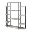 Convenience Concepts 131201C1BL Designs2Go Wall Unit Bookshelf; Faux Birch & Black