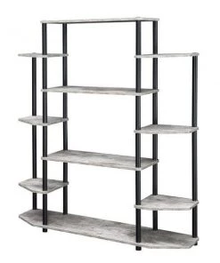 Convenience Concepts 131201C1BL Designs2Go Wall Unit Bookshelf; Faux Birch & Black