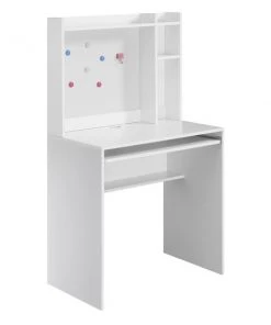 Convenience Concepts 131524W Designs2Go Student Desk with Magnetic Bulletin Board & Shelves; White