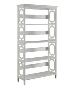 Omega 203250W Spacious 5 Tiers Bookcase; White - 31.5 x 11.75 x 59.75 in.