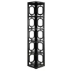 Omega 203280BL 5 Tier Corner Bookcase; Black - 12 x 12 x63.75 in.