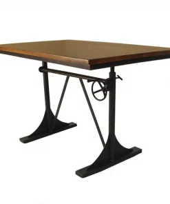Carolina Cottage SD3048ELMBLK Brio Sit or Stand Adjustable Desk; Elm & Black - 48 x 30 x 30 in.