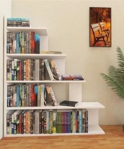 Decorotika EC47BCM01 47 in. Echo Accent Ladder Bookcase Bookshelf Shelving Unit