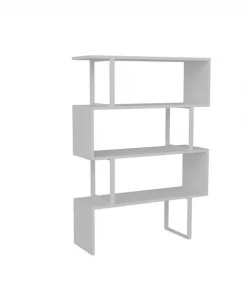 Decorotika ADR50BCB06 36 x 12 x 50 in. Adriana 4-Shelf Geometric Bookcase - White