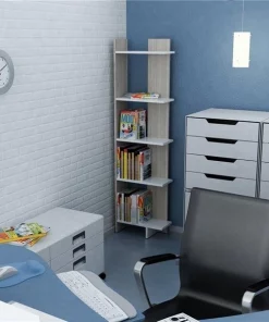 Decorotika AL67BCB04 67 x 18 x 9 in. Alice Accent Corner Unit Bookcase - Cordoba