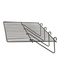 Highkey BLK-2412 12 x 23.5 in. Straight Shelf Black Pack of 6