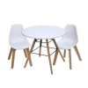 Gift Mark T3072W Mid-Century Modern Round Kids Table with White Two Chairs - 12.5 x 12.5 x 22.5 in.