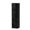 Hodedah HID25 BLACK Five Shelf Bookcase - Black