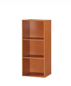 Hodedah HID23 CHERRY 3 Shelf Bookcase - Cherry