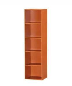 Hodedah HID25 CHERRY 5 Shelf Bookcase - Cherry