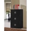 Hodedah Import HID33 BLACK 6 Door Storage Cabinet; Black