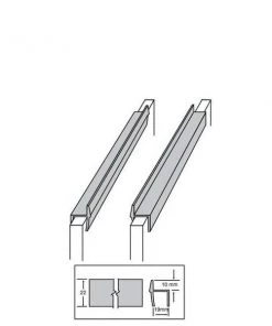 Palacedesigns Hanging File Rail; Black - 2 ft. & 0.75 in.