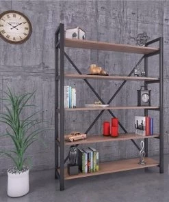 Homedora HD-ON20EV-ERC-BC-WLN Erciyes Bookcase; Walnut