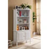 KB BK120 58 x 29 x 12 in. Tall Bookcase - White