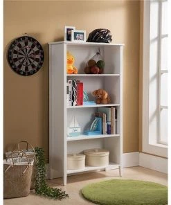 KB BK125 52 x 28 x 12 in. 4 Tier Bookcase - White