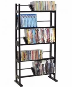 Latestluxury Multimedia Rack 230 CD; 150 DVD & 185 Blue Ray; Wood & Metal