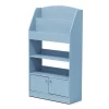 Furinno FR16119LB Kidkanac Magazine & Bookshelf with Toy Storage Cabinet; Light Blue