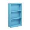 Furinno 99736LBL Basic 3-Tier Bookcase Storage Shelves - Light Blue