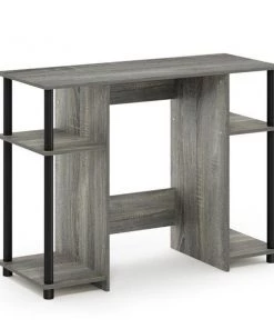 Furinno 15112GYWBK 15112 JAYA Compact Computer Study Desk; French Oak Grey & Black
