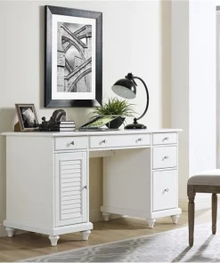 Crosley CF6507-WH Palmetto Computer Desk; White