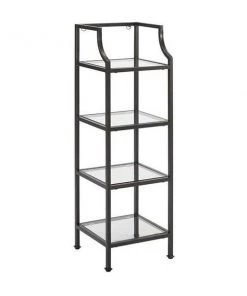 Crosley Brands CF6100-BZ Aimee Short Etagere; Oil Rubbed Bronze