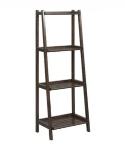 New Ridge Home Goods 2025-ESP Dunnsville 4-Tier Ladder Shelf - Espresso