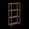 NewRidge Home Goods 5010-163 3-Tier Tall Wooden Bookcase; Walnut