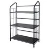 Ore Furniture R597-3 3 Tier Metal Book Shelf - Black