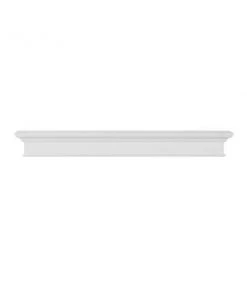 Pearl Mantels 610-48 8 in. The Henry White Paint MDF Distressed Cap-Shelf Mantel