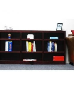 Concepts in Wood MI7236-C Wall Storage Unit Bookcase - Cherry Finish