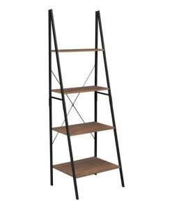 Niche NSBC7224UW 72 in. Soho Ladder Bookcase; Urban Walnut