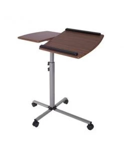 Techni Mobili RTA-B003-M615 Rolling Adjustable Laptop Cart; Mahogany - 30-35 x 29.5 x 17.5 in.