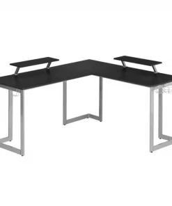 Techni Sport RTA-TS220L-BK Warrior L-Shaped Gaming Desk; Black