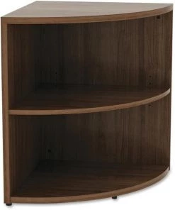 Newestedition 23.6 x 29.5 in. Corner Bookcase - Walnut