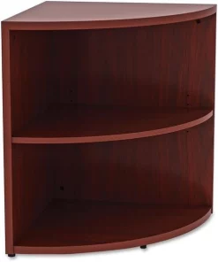 Newestedition 29.5 x 23.6 x 23.6 in. Corner Bookcase - Mahogany