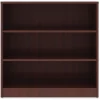 Lorell LLR99781 Bookcase - Mahogany Laminate; 3 Shelves