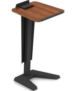Lorell LLR59655 U-shaped Base Impromptu Lectern; Walnut