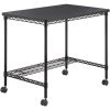 Safco Products SAF5203BL Mobile Wire Desk - Black