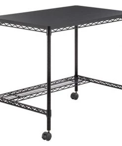Safco Products SAF5203BL Mobile Wire Desk - Black