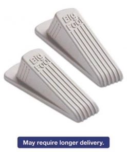 Master Caster Co Master Caster 975 2.25 x 4.75 x 1.25 in. Big Foot Doorstop; No Slip Rubber Wedge; Beige - 2 per Pack