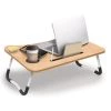 Bytech BYLTTY10001 Foldable Wood Laptop Desk Tray; Beige & Silver